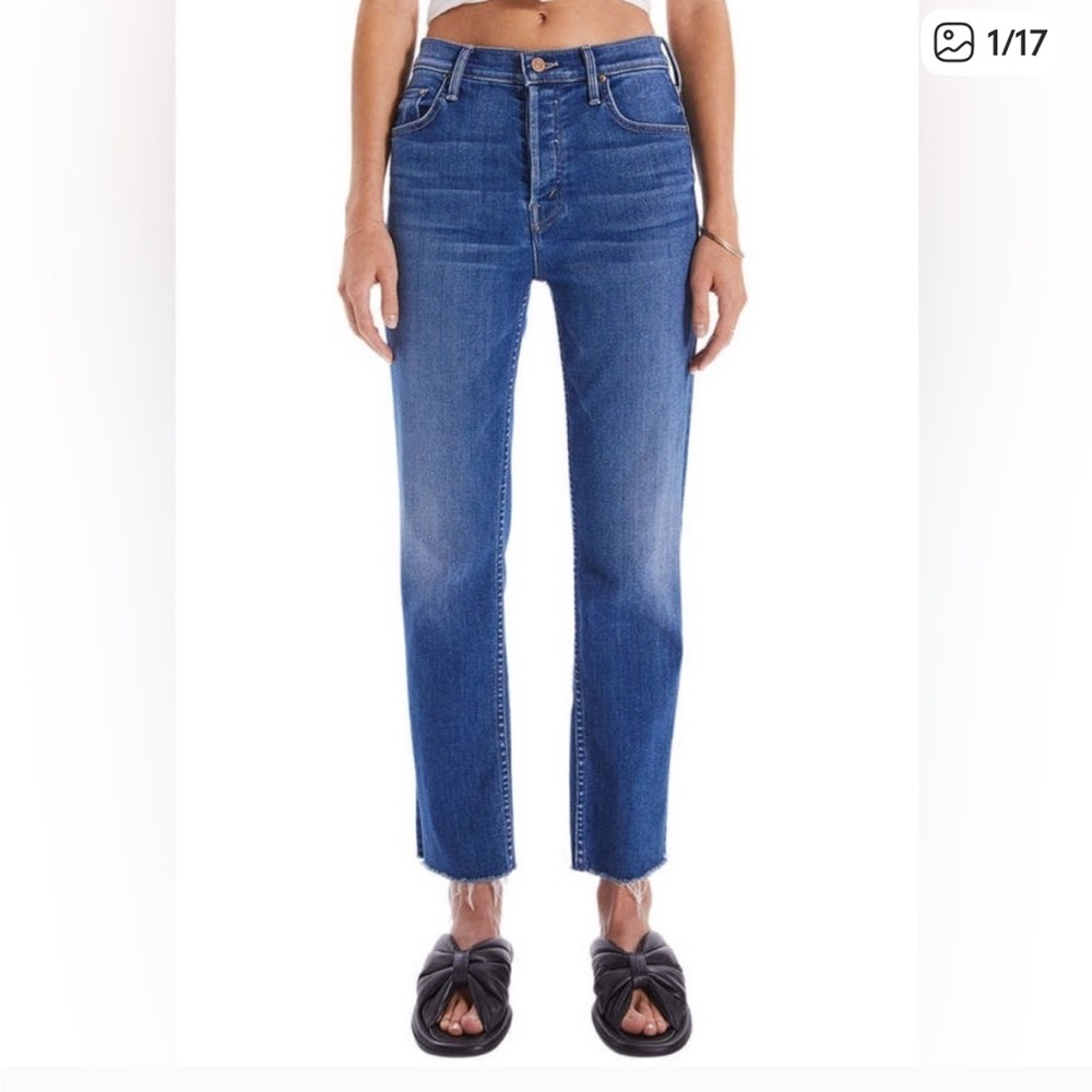 Mother denim tomcat ankle fray size 24